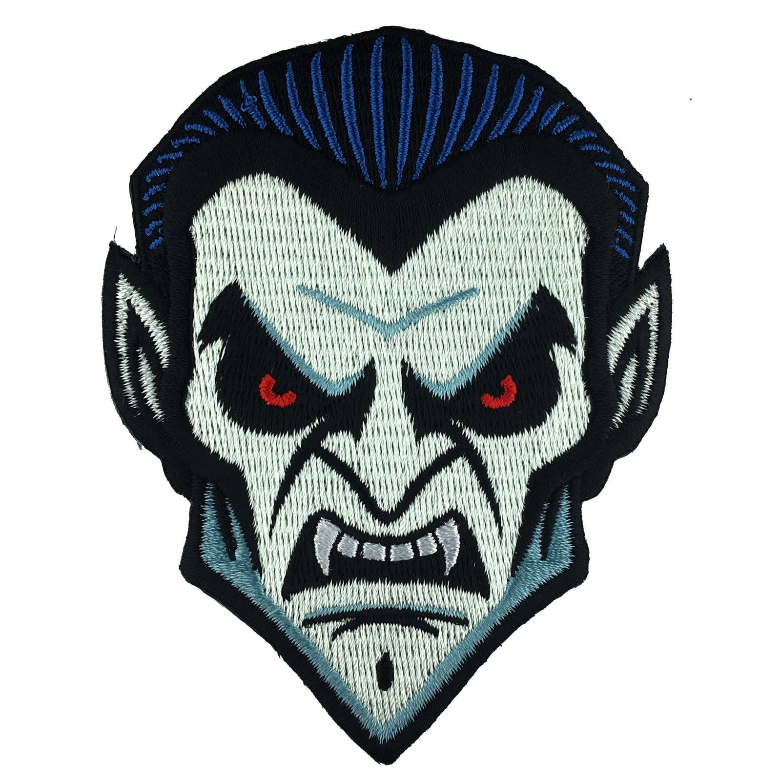 Dracula Head Embroidered Patch