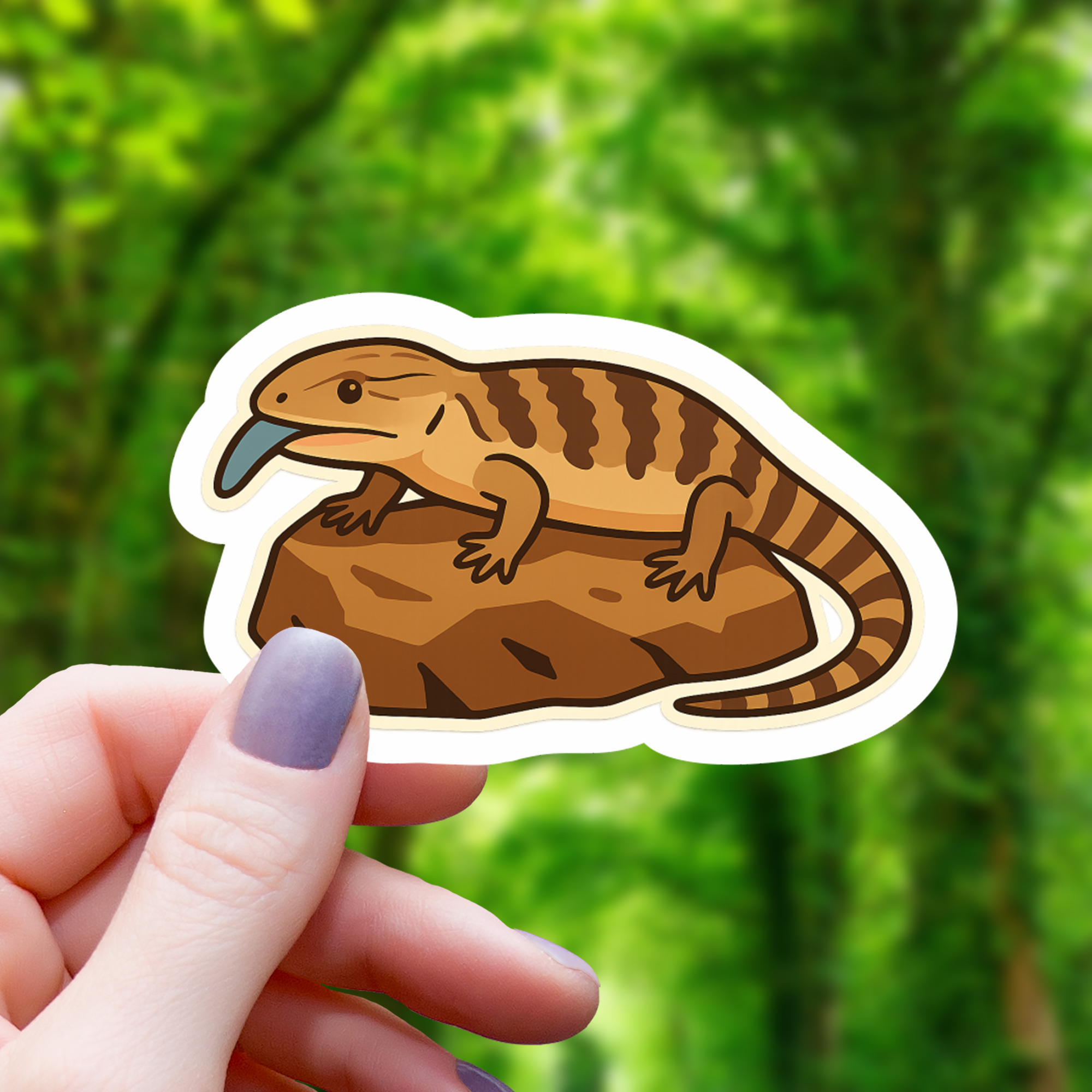 Blue Tongue Skink On A Rock Animal Sticker