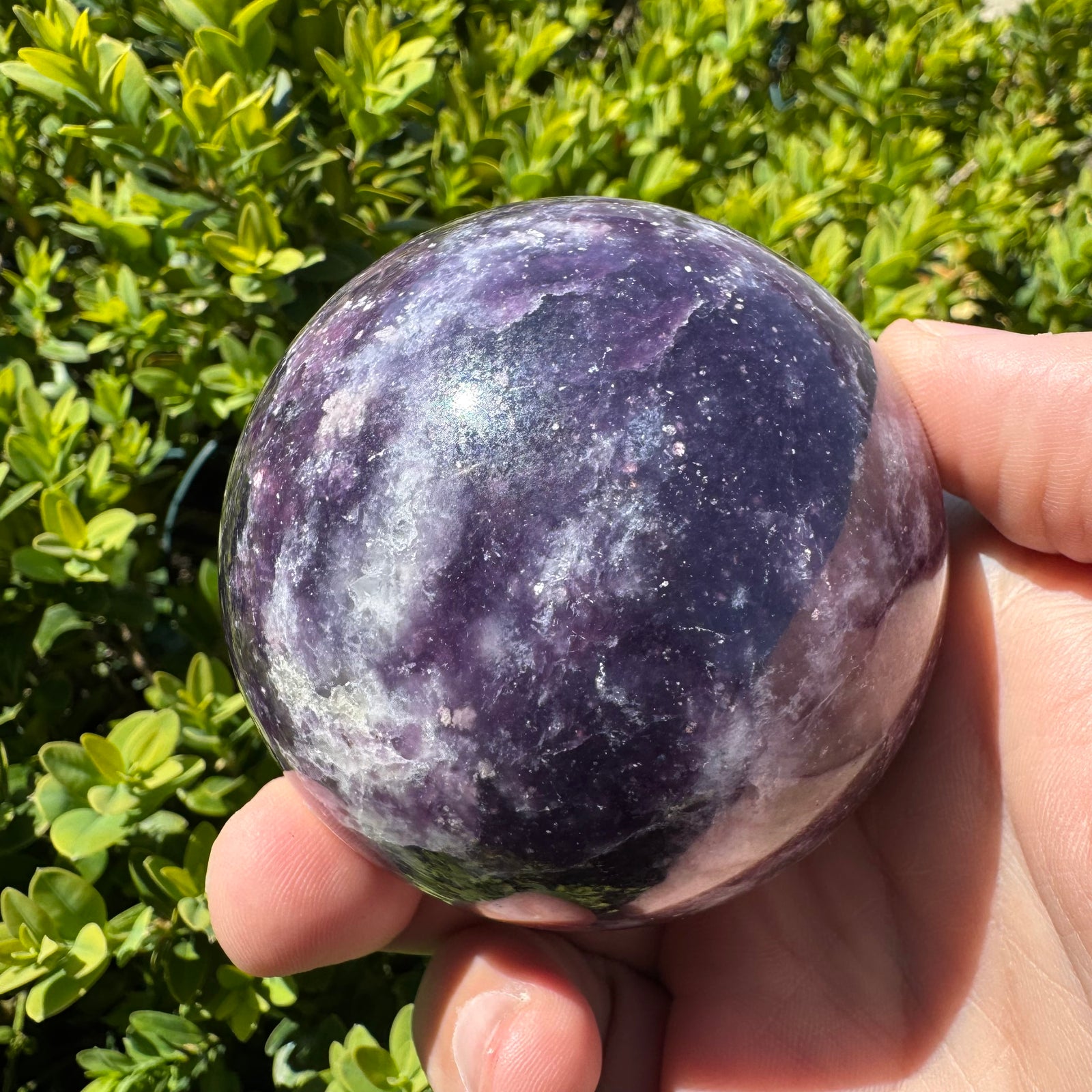Lepidolite Gemstone Sphere - 70-80Mm