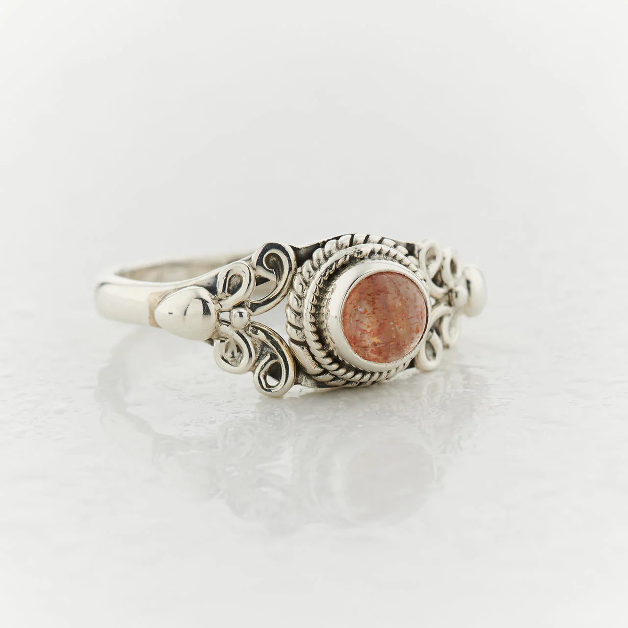 Sunstone Sterling Silver Eden Ring