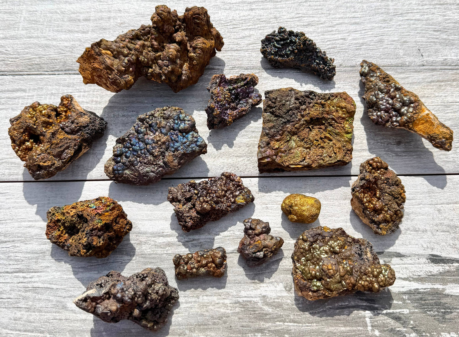 Natural Goethite Rough Crystals | Iridescent Metallic Rainbow Mineral Specimens for Grounding & Protection