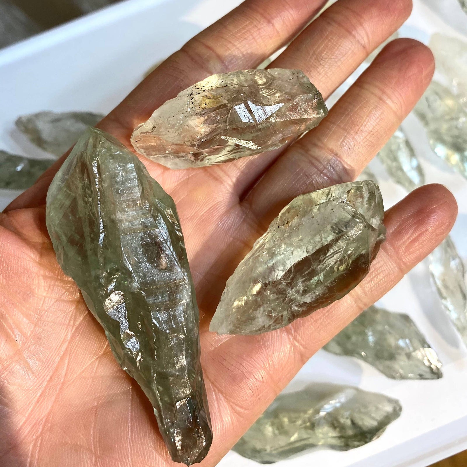 Prasiolite Green Amethyst Natural Crystal Gemstone for Healing