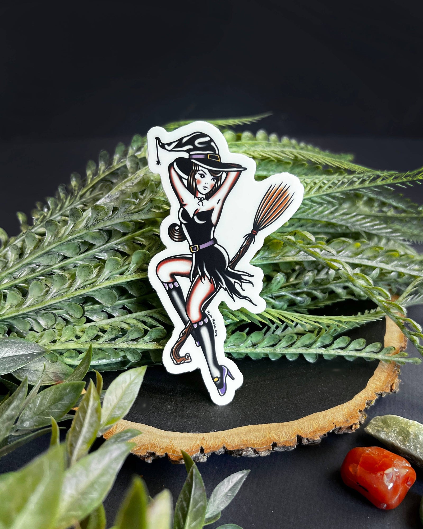 Witch American Traditional Sticker