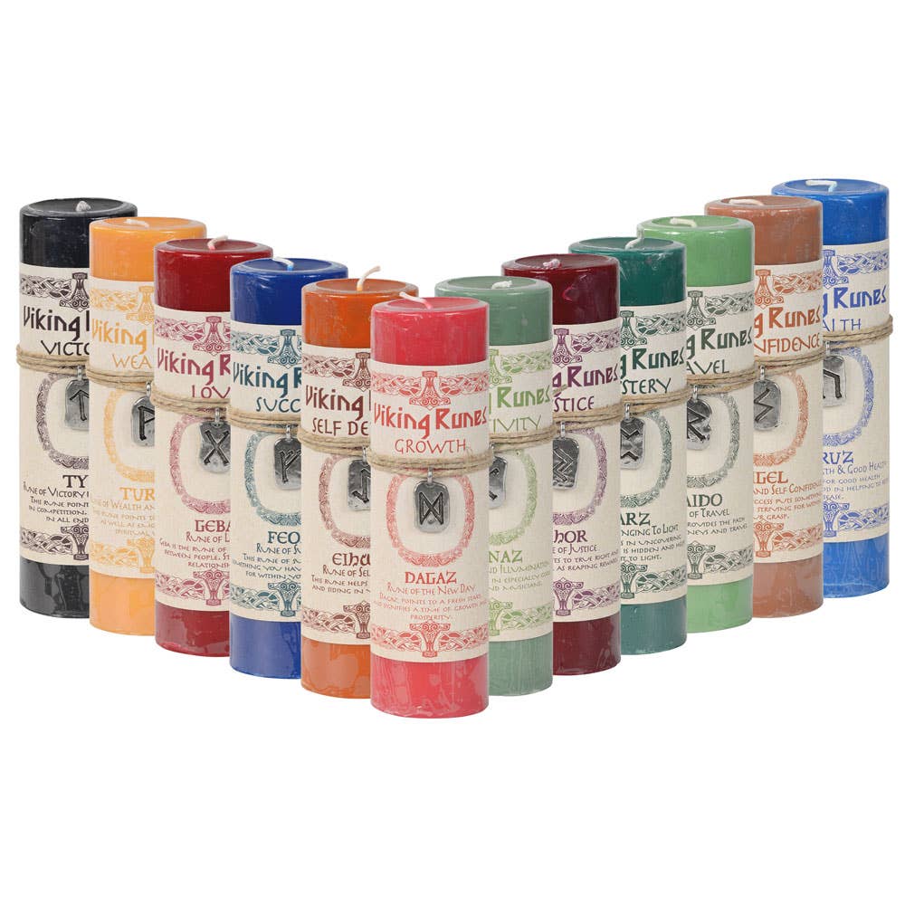 Viking Rune Pewter Pendant Candle