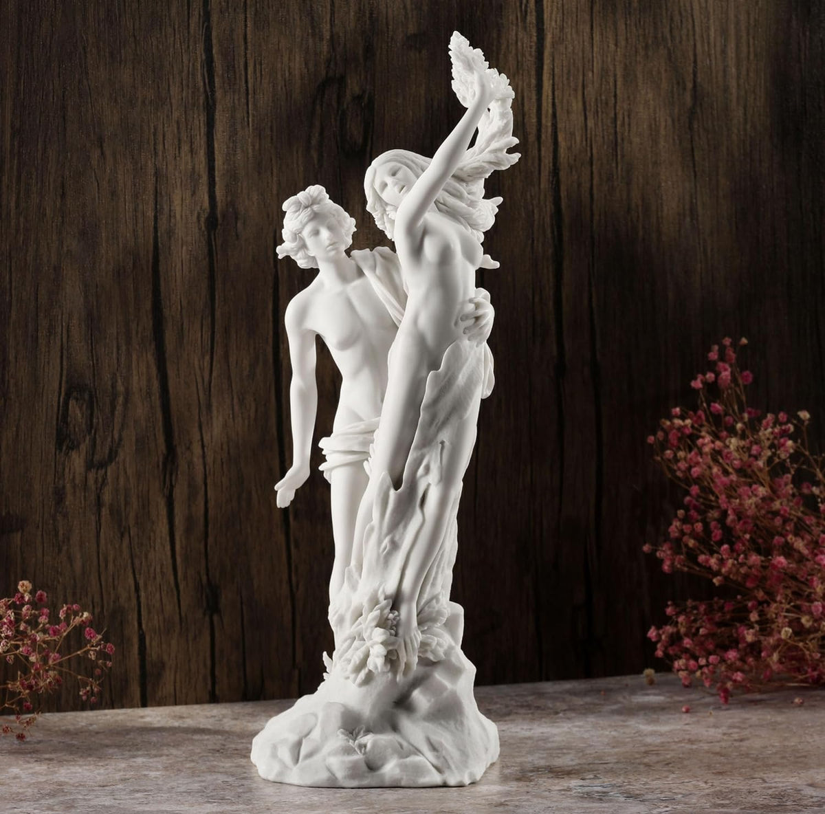 Apollo and Daphne Greek Mythology Sculpture - 14 Inches