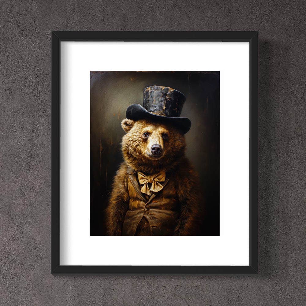 Jasper Johns Bear in Top Hat Art Print