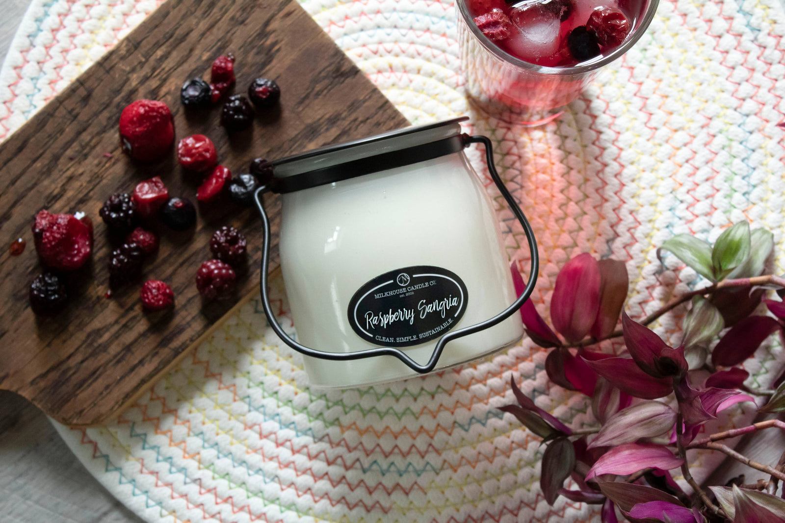16 oz Butter Jar Candle: Raspberry Sangria