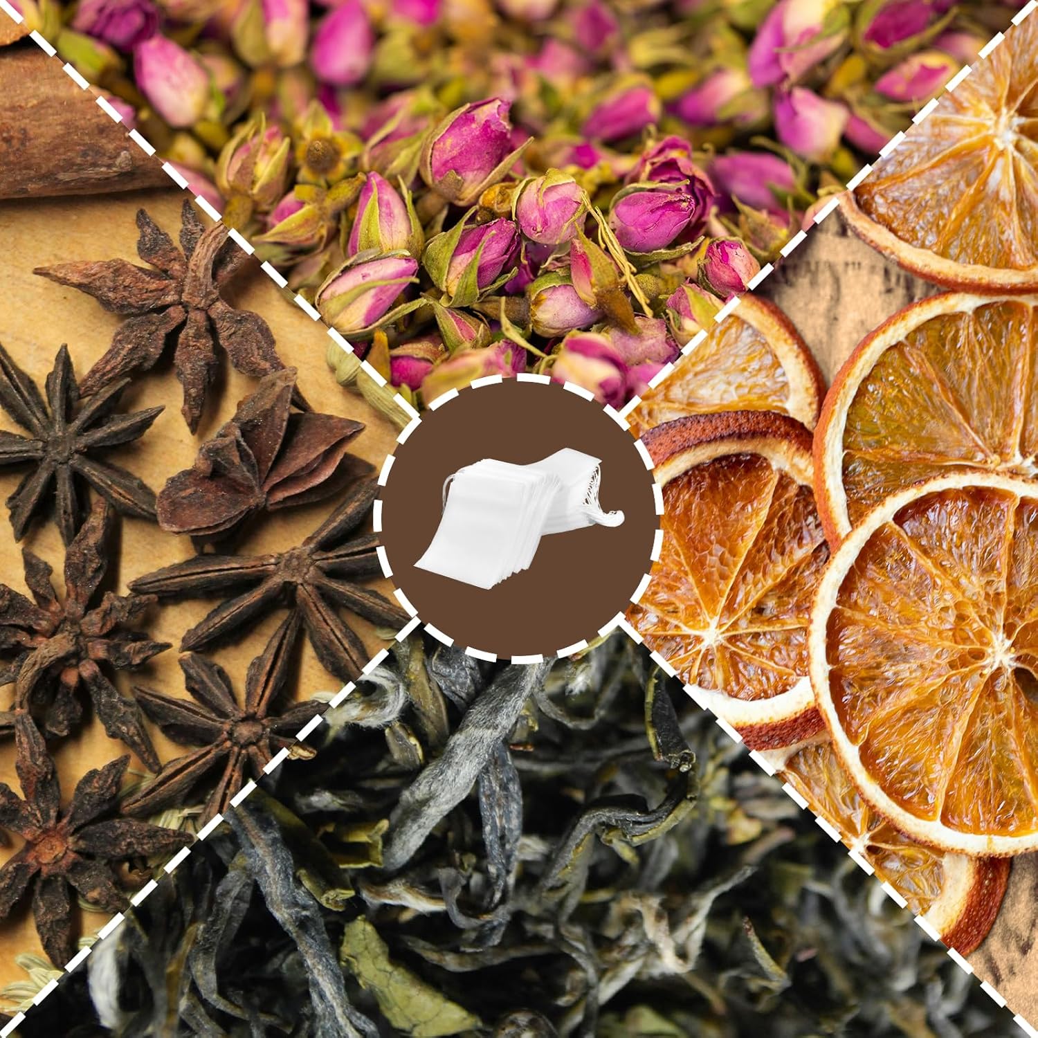 Disposable Tea Filter Bags for Loose Leaf Tea