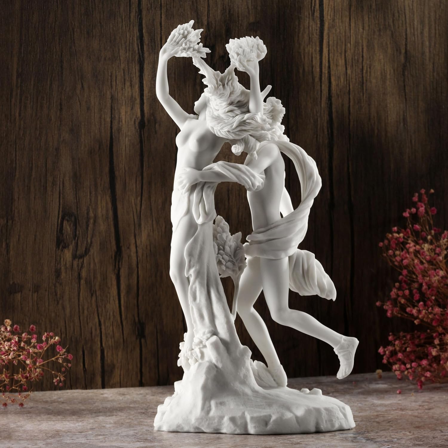 Apollo and Daphne Greek Mythology Sculpture - 14 Inches