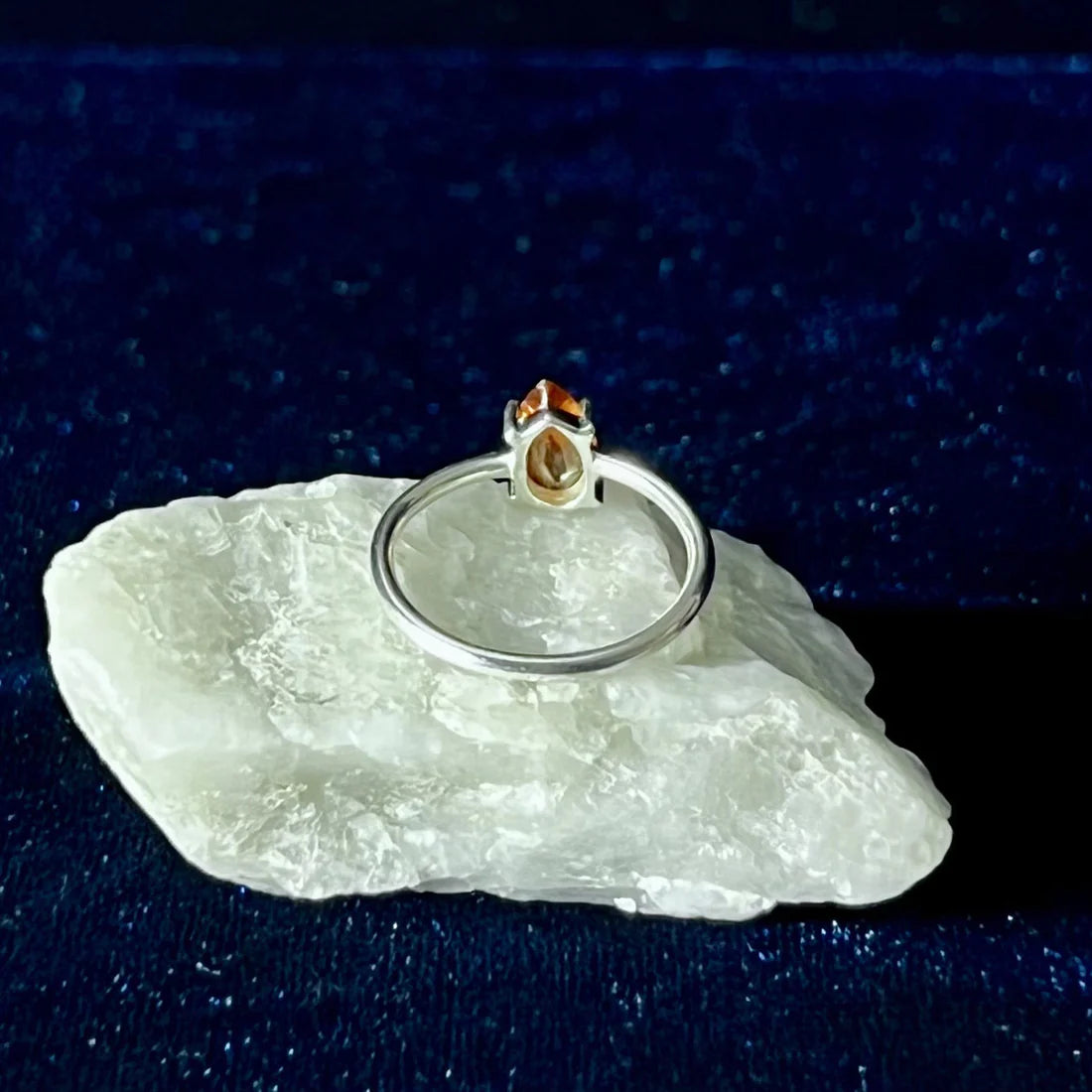 Orange Kyanite Ring Size 6 Sterling Silver