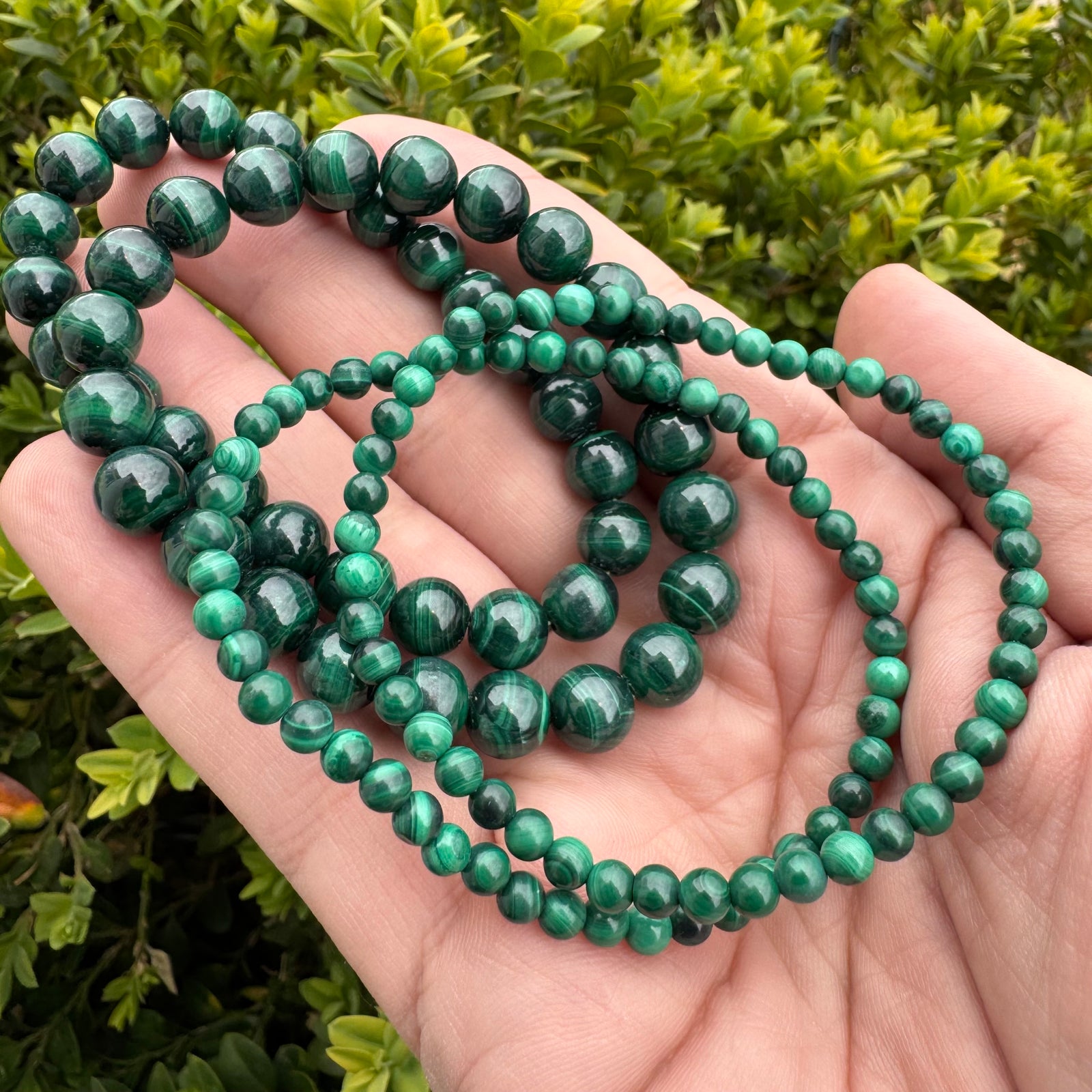 Real Congo Malachite Stretch Bracelet