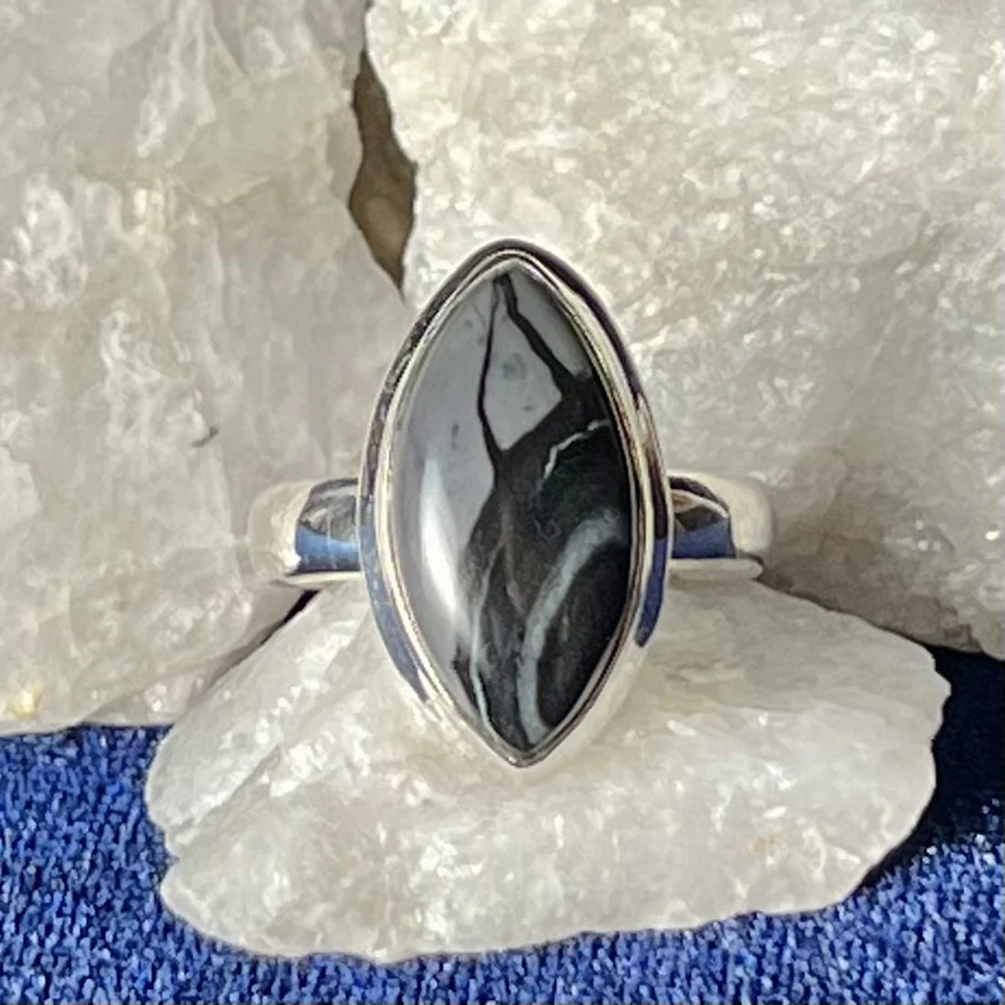 Picasso Jasper Ring in Sterling Silver - Cast a Stone
