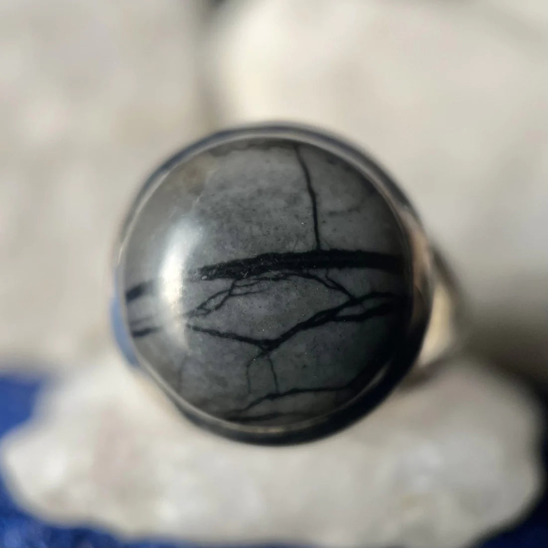 Picasso Jasper Ring in Sterling Silver