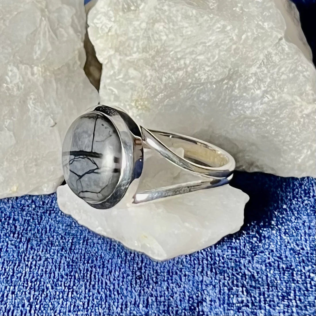 Picasso Jasper Ring in Sterling Silver - Cast a Stone