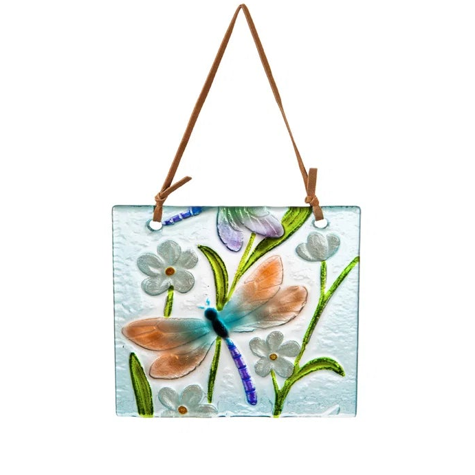 Handpainted Glass Pollinator Garden Suncatcher 4.5"