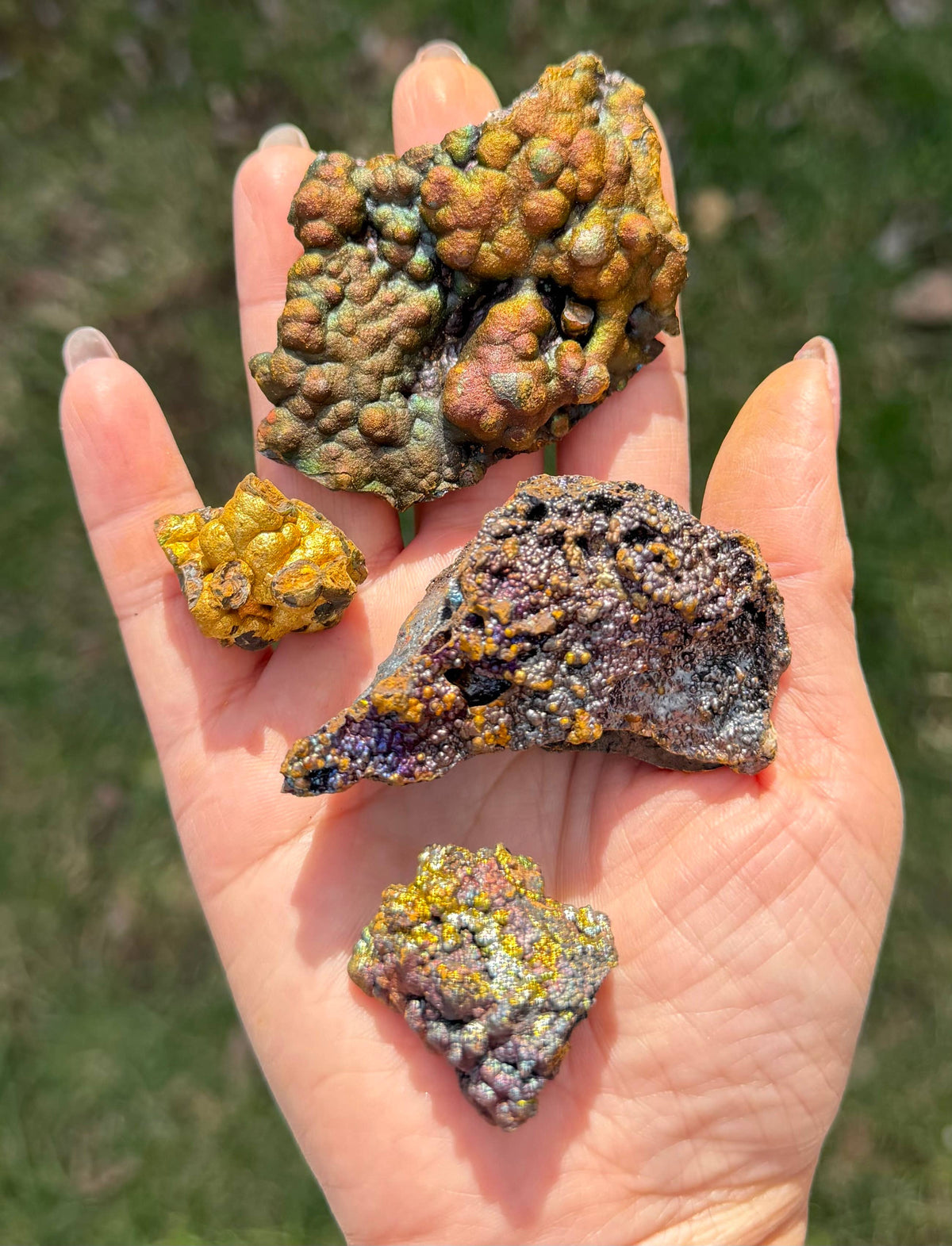 Natural Goethite Rough Crystals | Iridescent Metallic Rainbow Mineral Specimens for Grounding & Protection