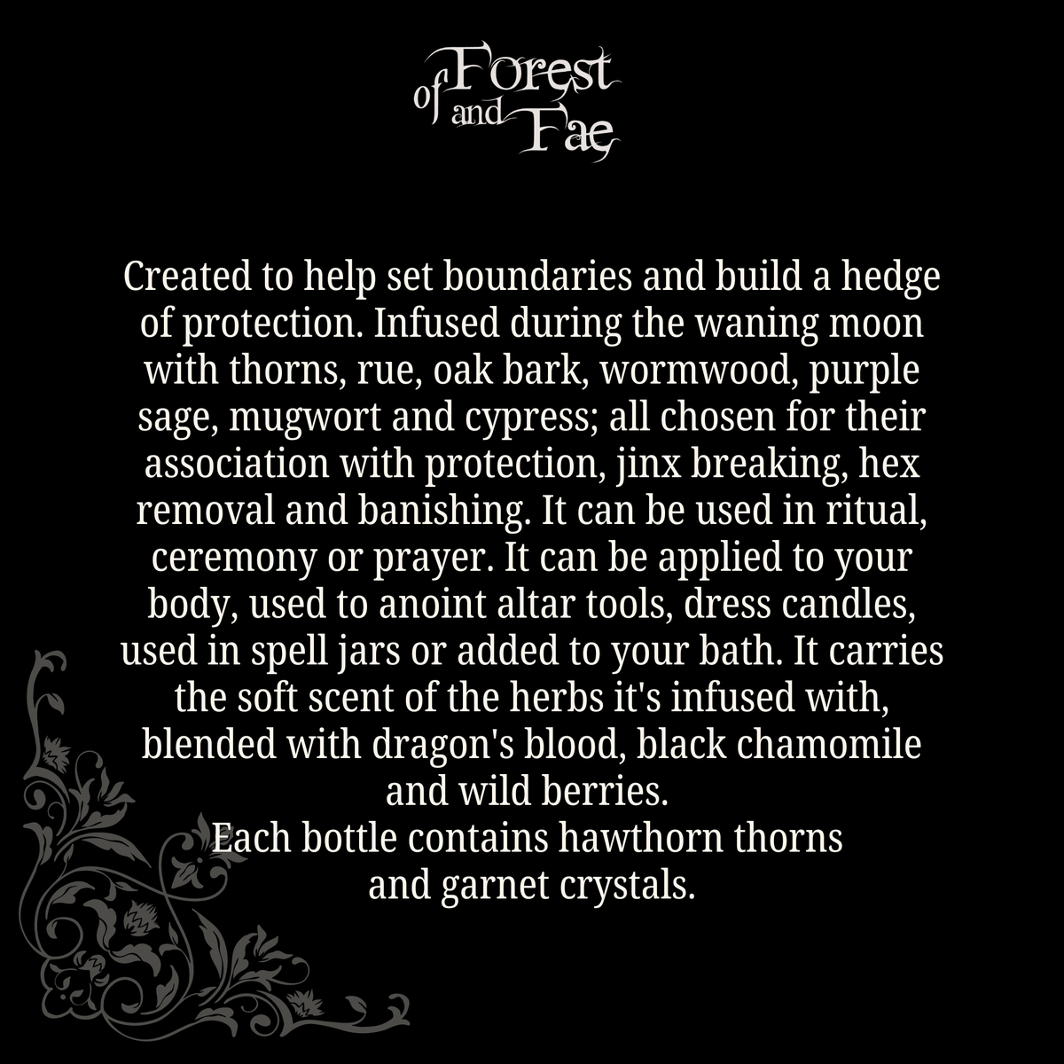 Shielding Ritual Oil • Altar Oil for Warding, Hex Removal