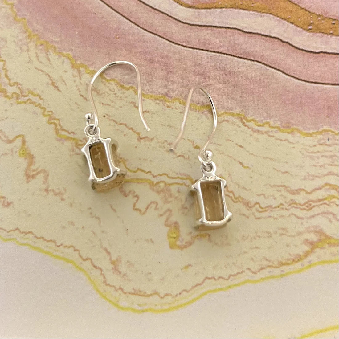 Imperial Topaz Sterling Silver Dangle Earrings