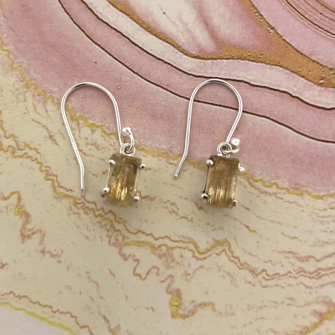 Imperial Topaz Sterling Silver Dangle Earrings