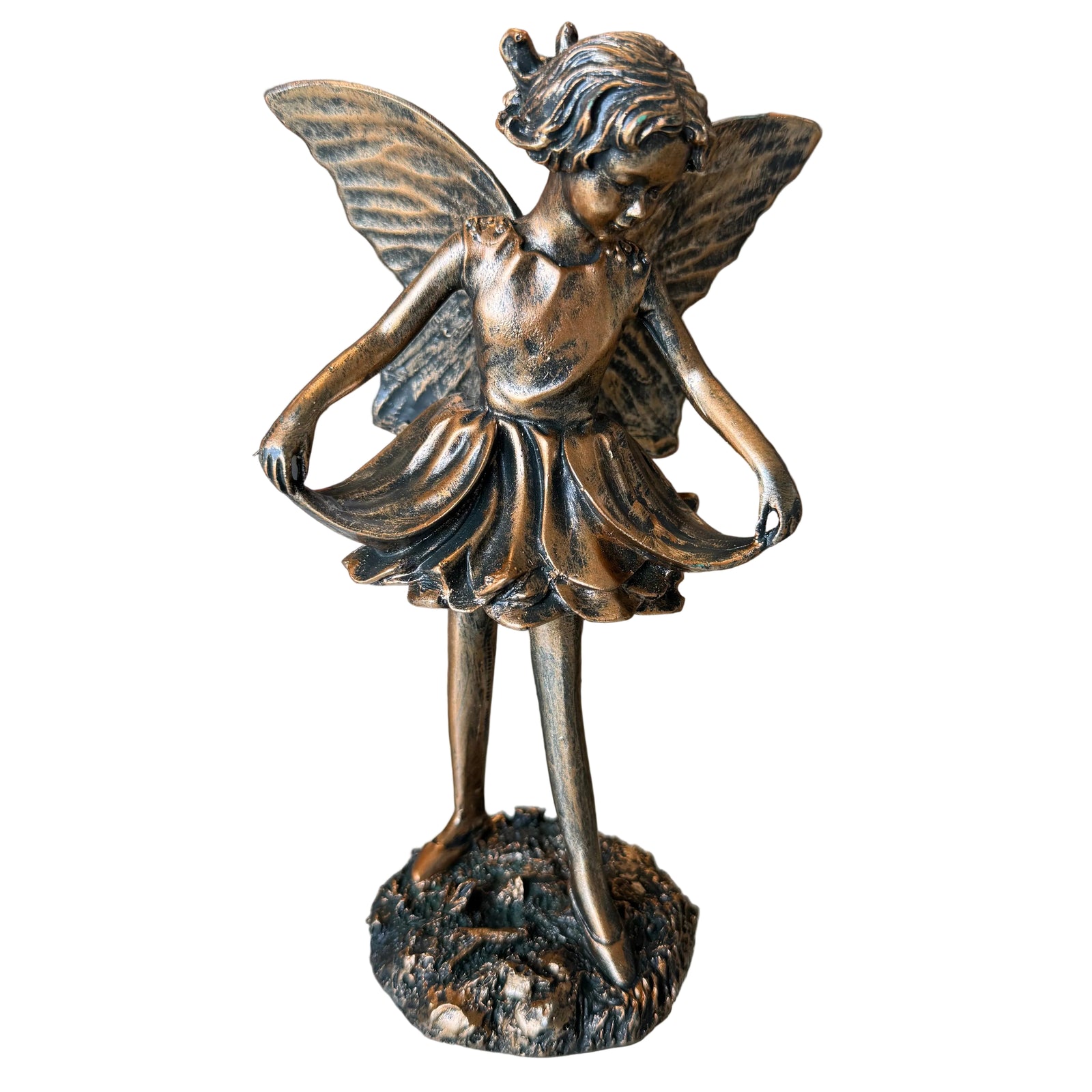 Emily Fairy Garden Bronze Finish Statue - 8.5 inches