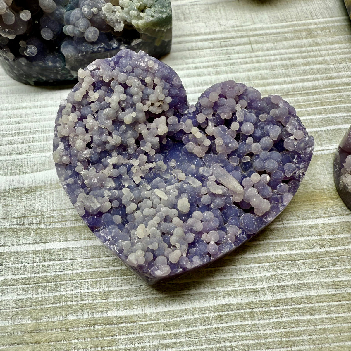 Grape Agate Gemstone Heart | Trust & Insight