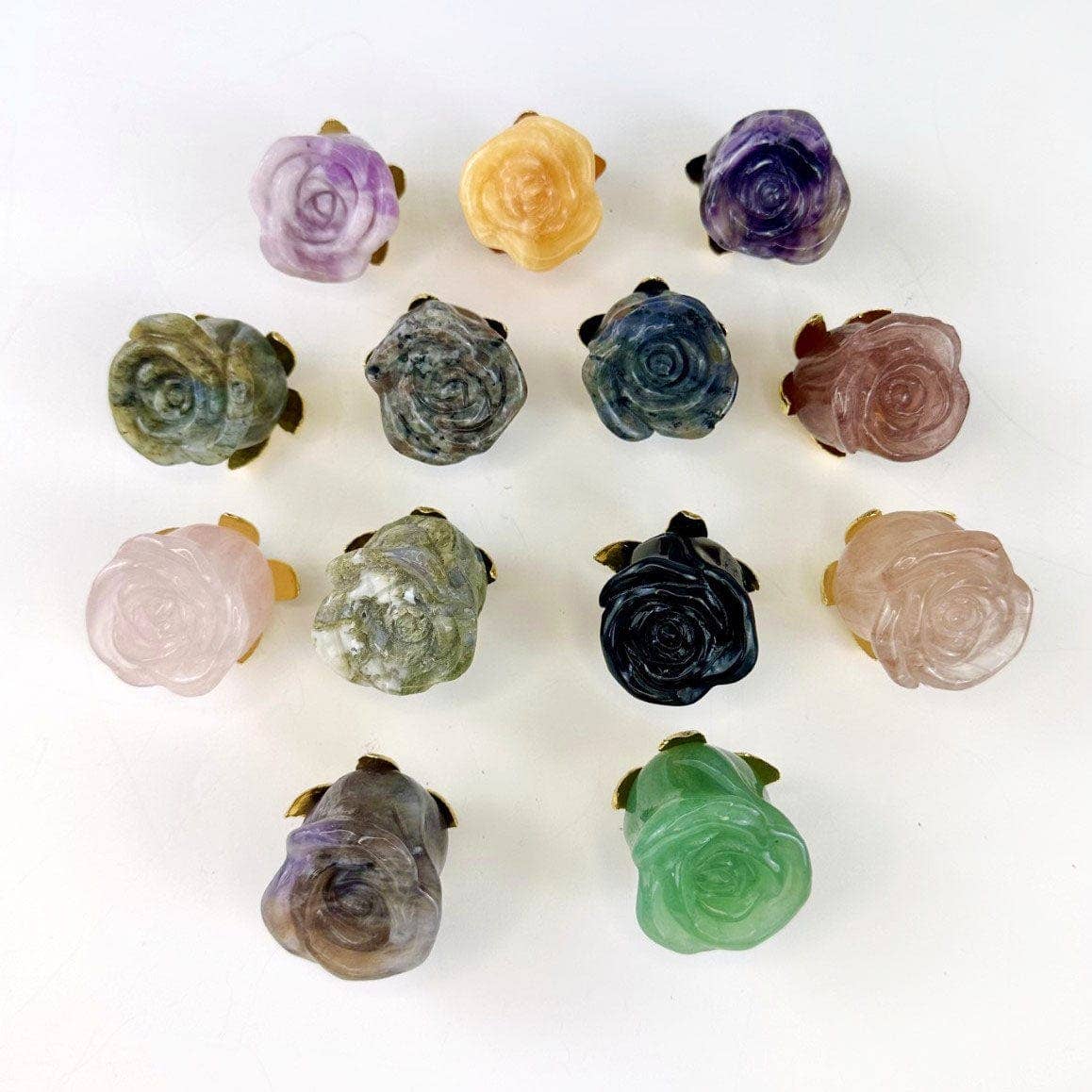 Beautiful Carved Crystal Rose Polished Gemstone