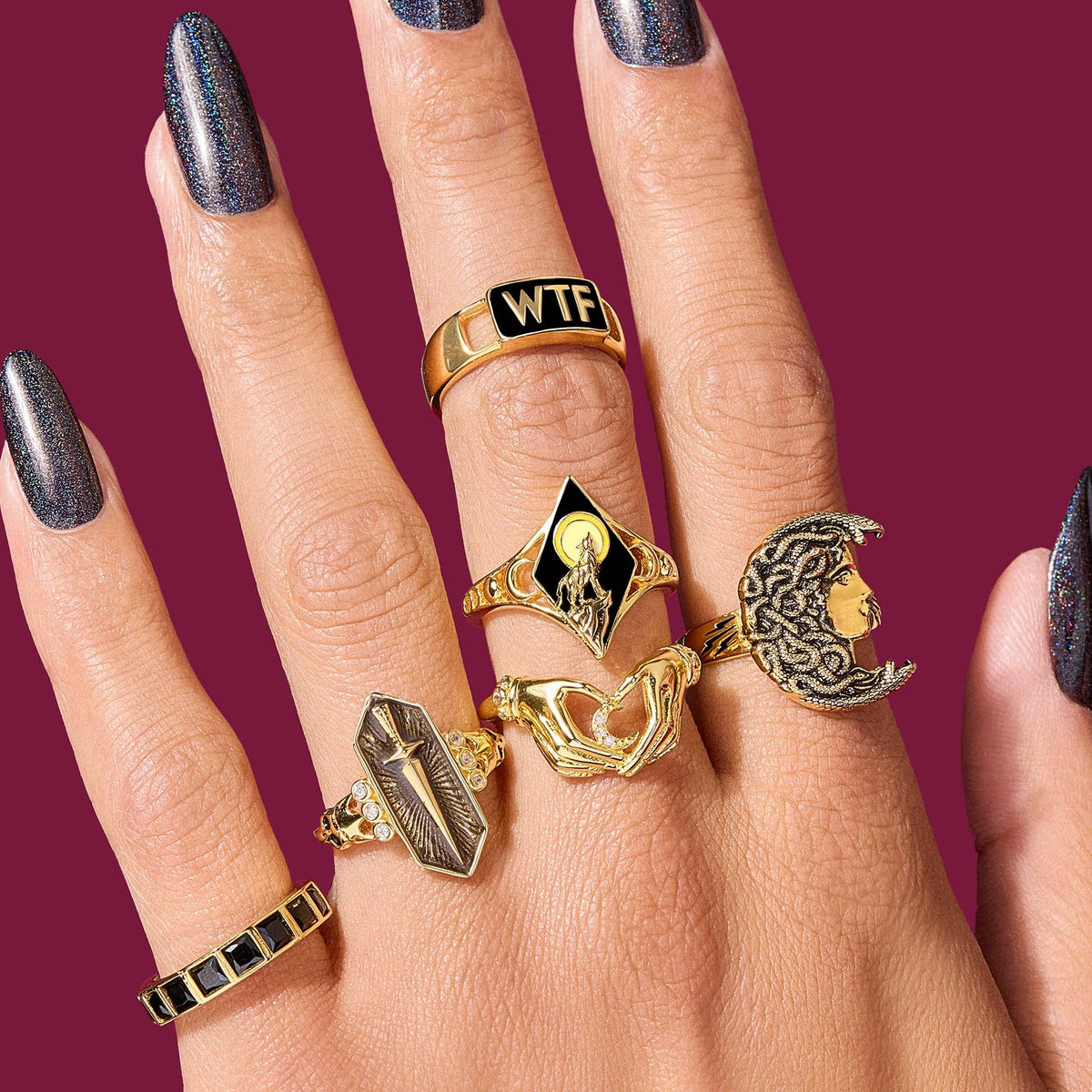 Wolf Howl Ring by Little Rooms