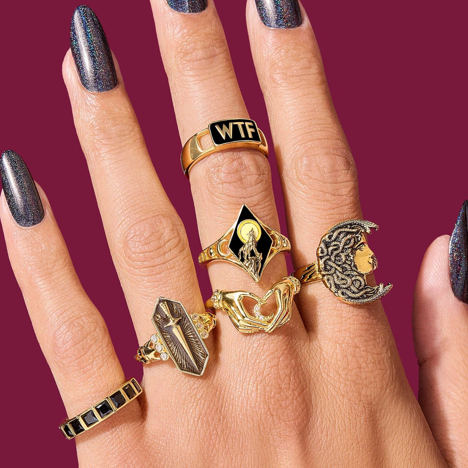 Wolf Howl Ring by Little Rooms