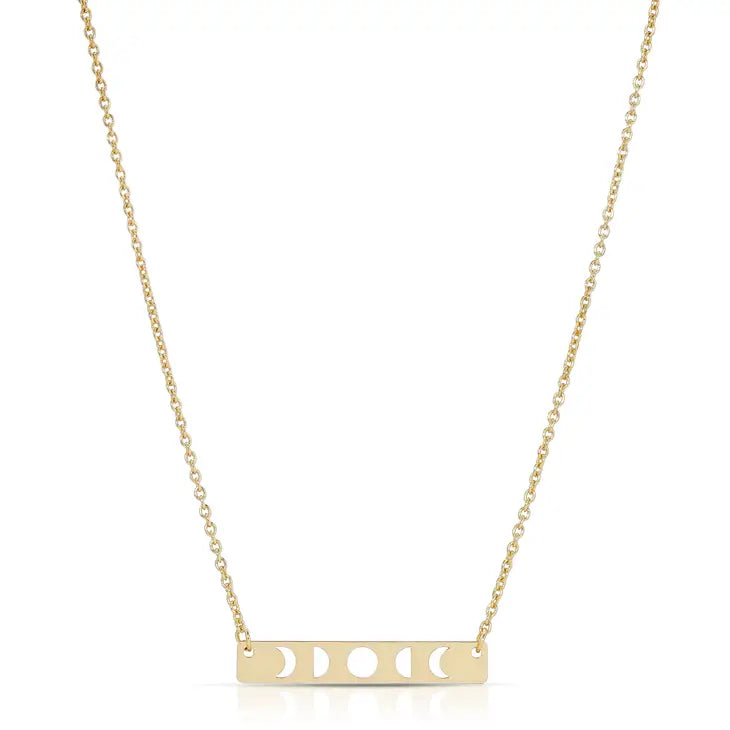 Moon Phase Necklace or Bracelet in 14k Gold Dipped or Silver!