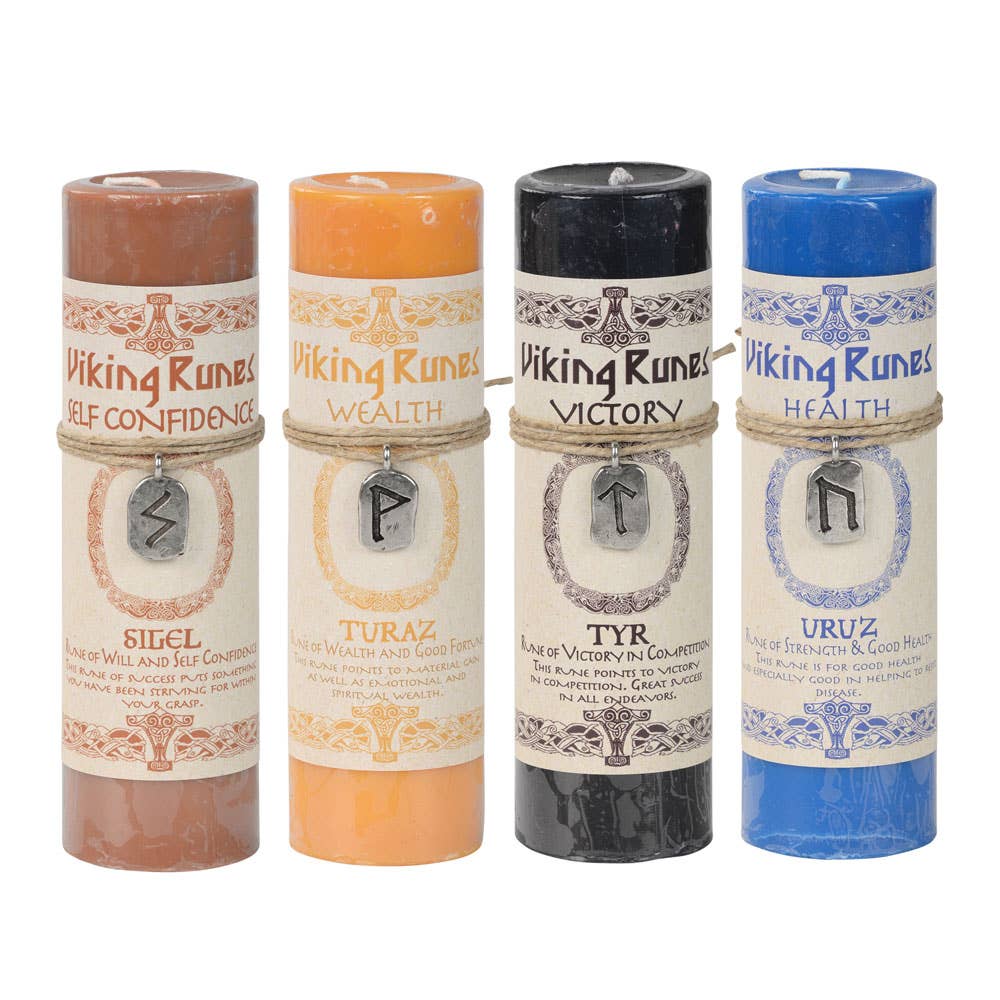 Viking Rune Pewter Pendant Candle