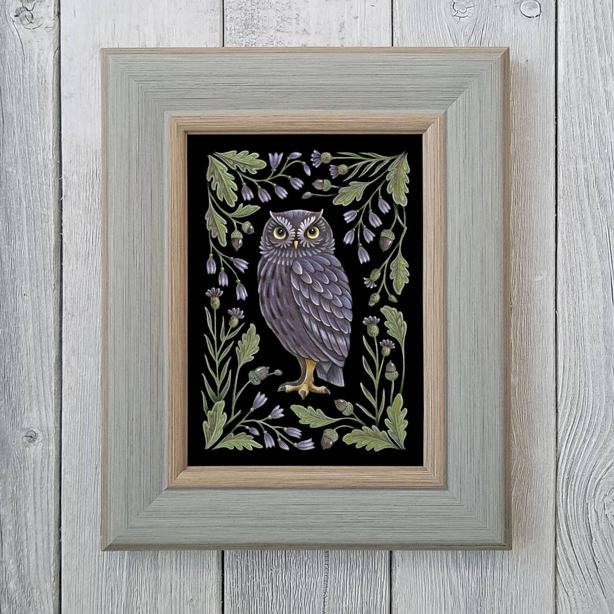 Owl Art Print Folk Decor Print