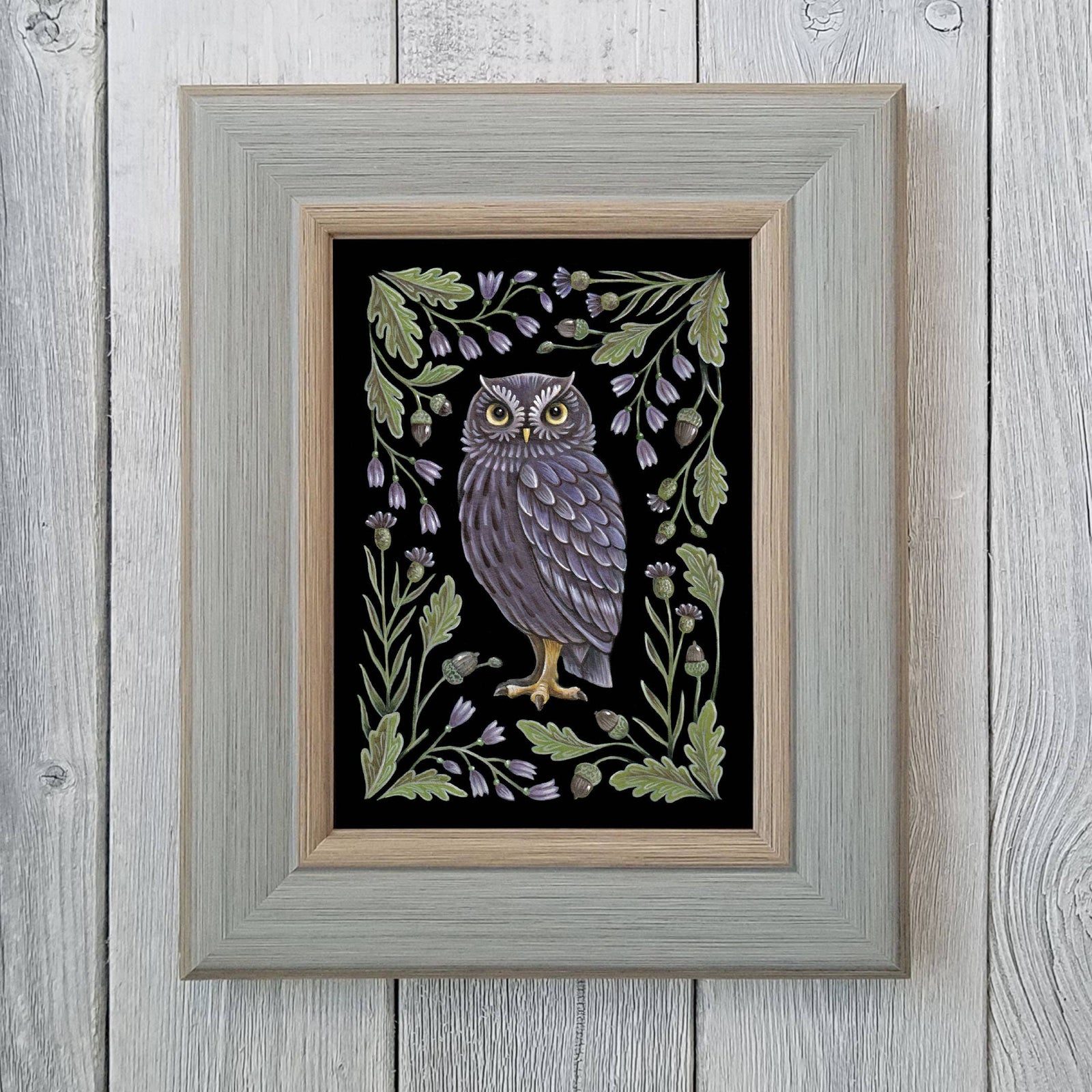 Owl Art Print Folk Decor Print