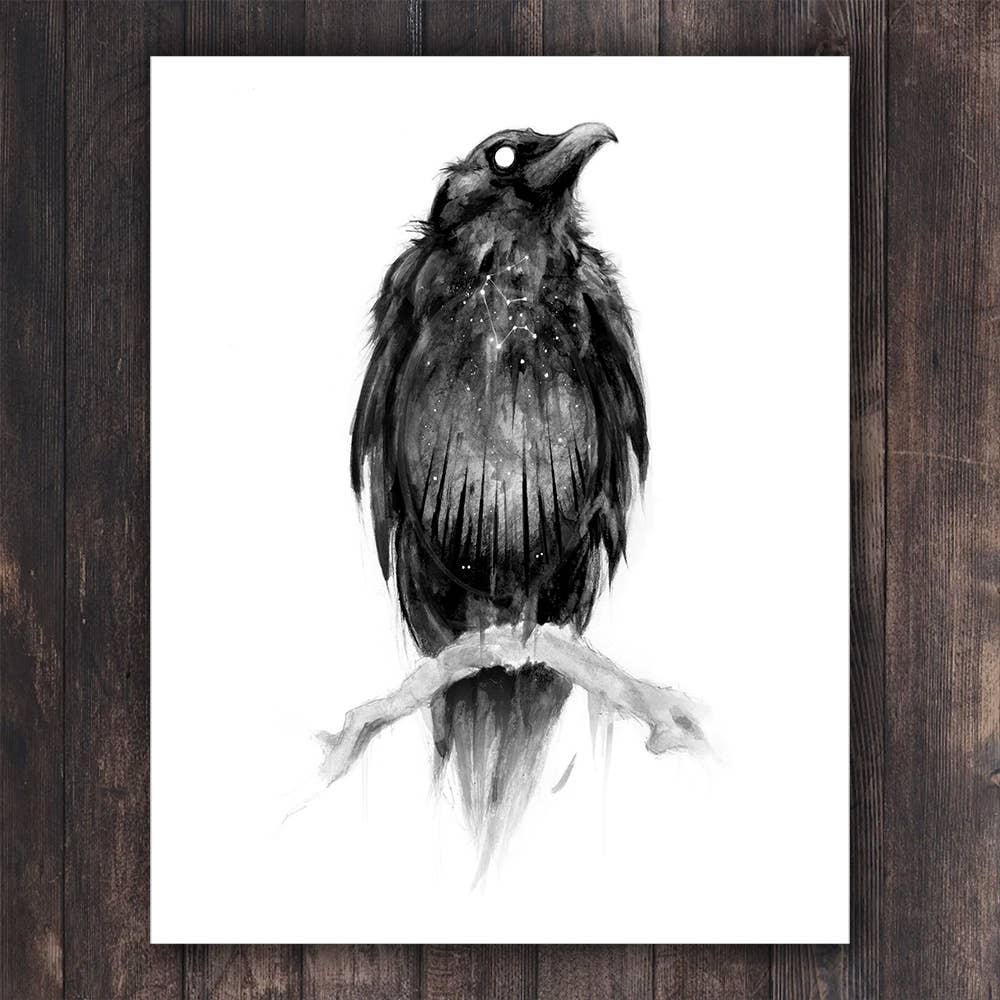 The Crone's Seer Crow/Raven Print