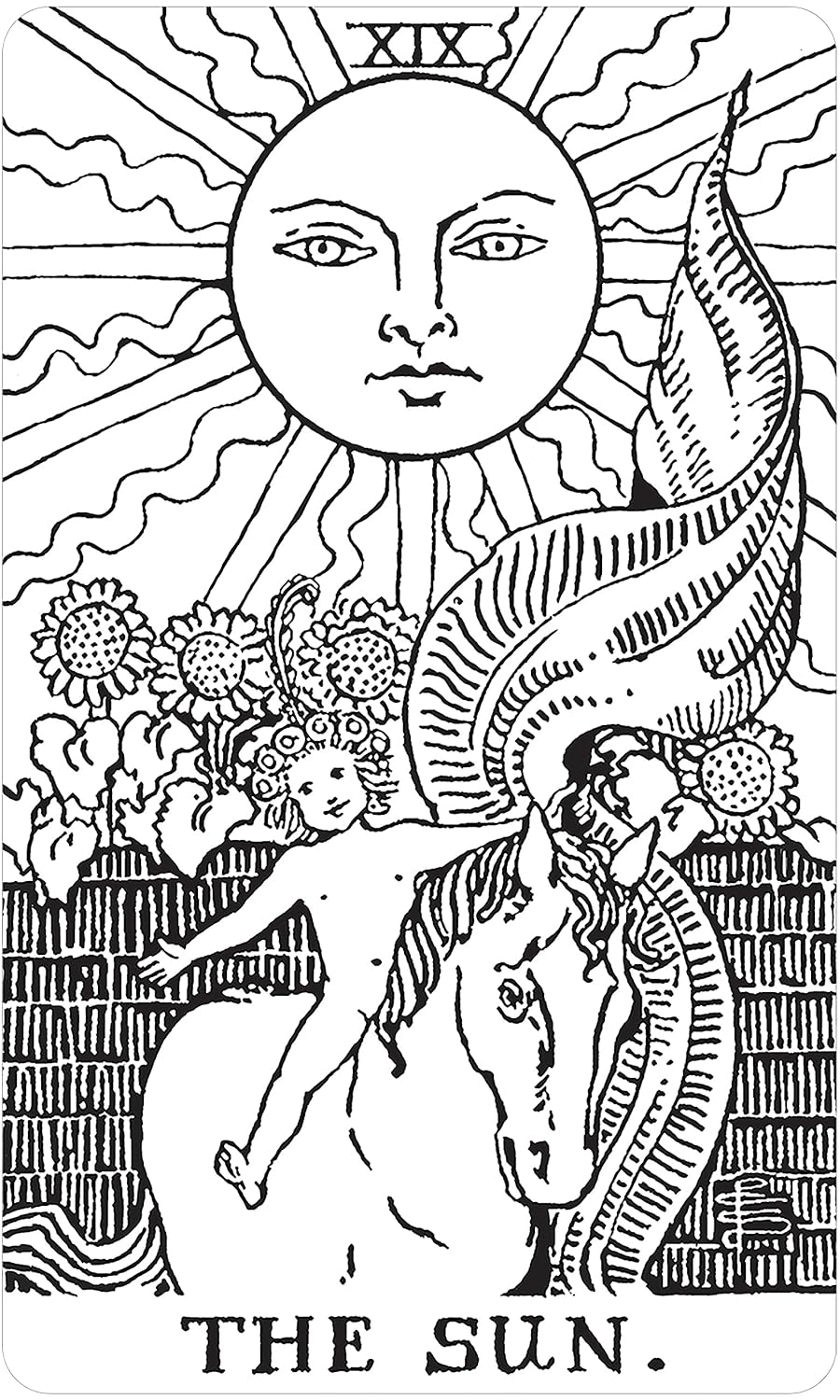 Black & White Rider-waite Tarot Deck