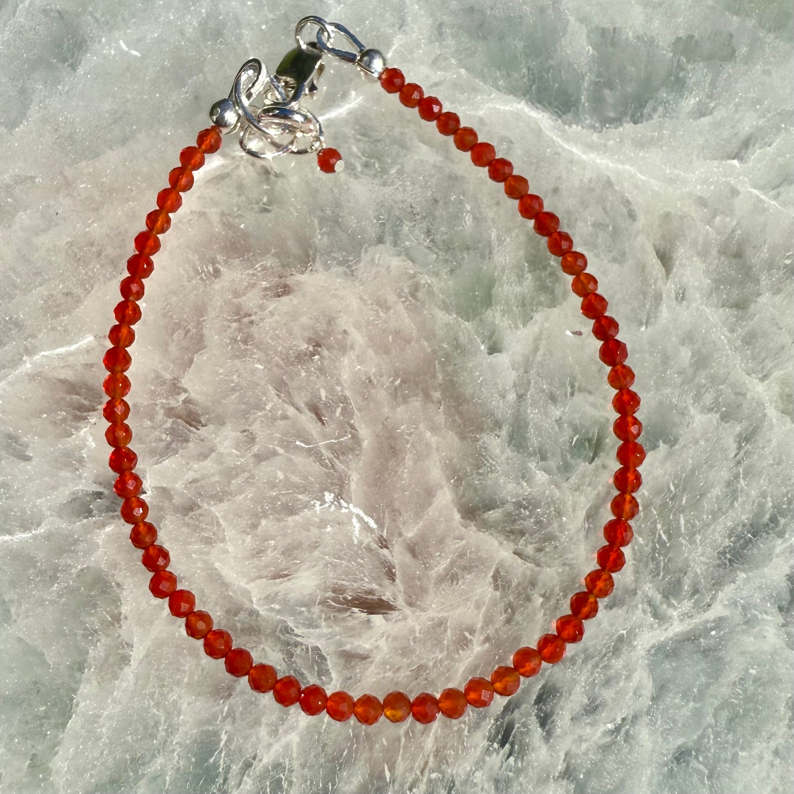 Dainty Faceted Gemstone Bracelet