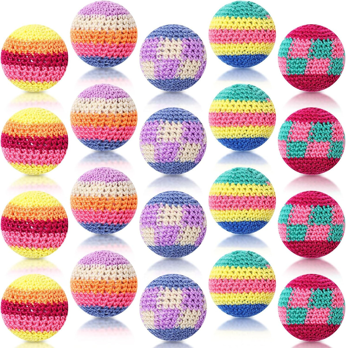 Assorted Woven Kick Ball 2"