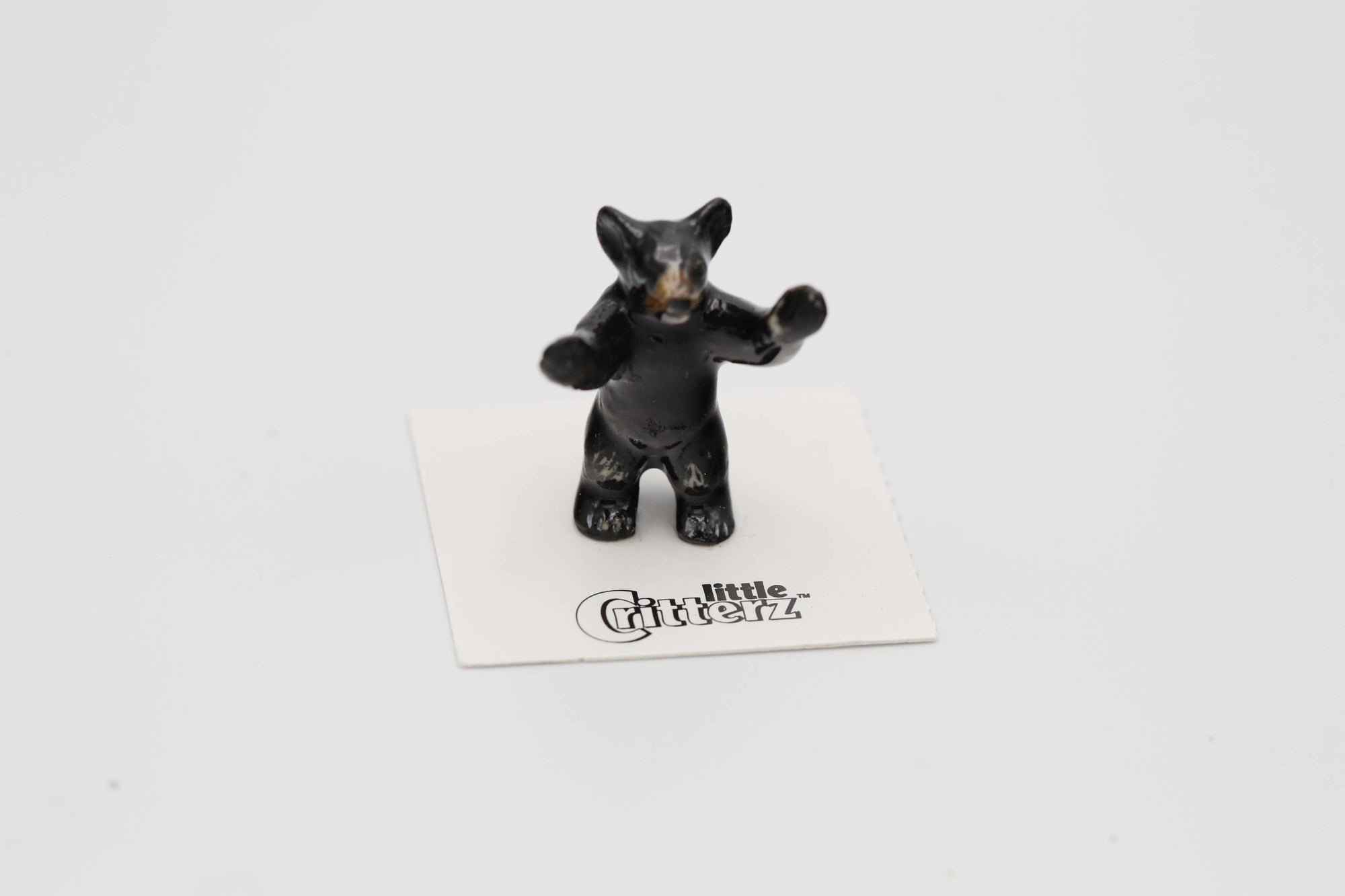 Little John Black Bear Cub Porcelain Miniature