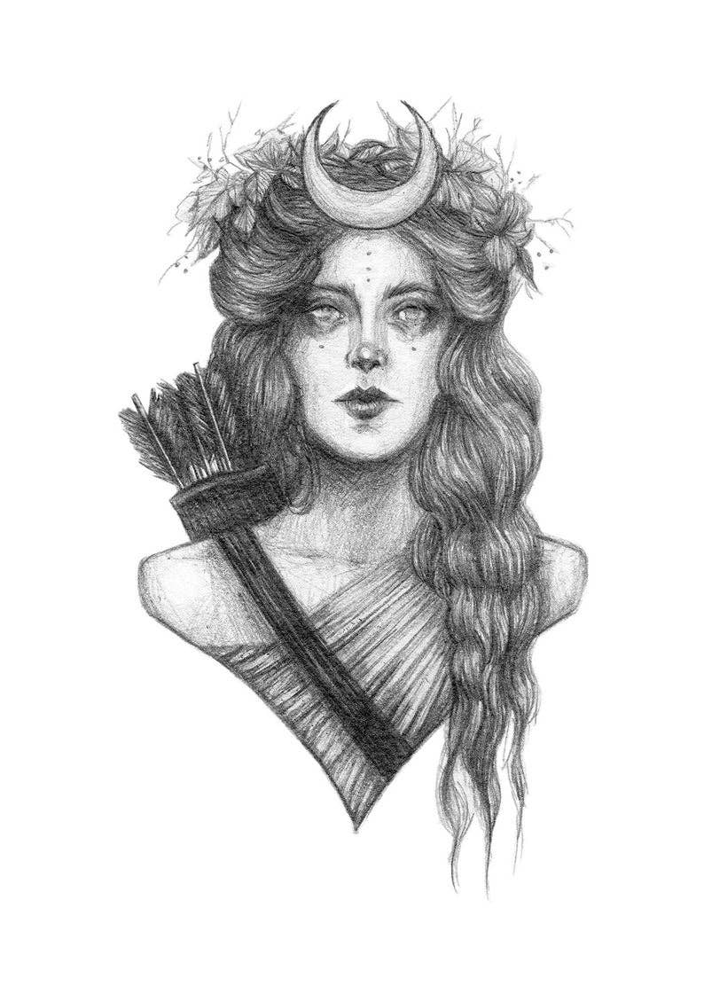 Artemis Fine Art Print - Greek Goddess of the Hunt