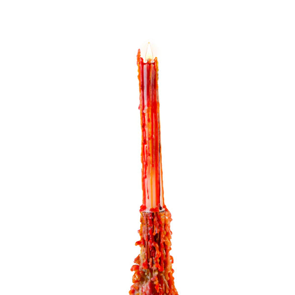 Rainbow Drip Taper Candles - Mutli-Color Set of 2