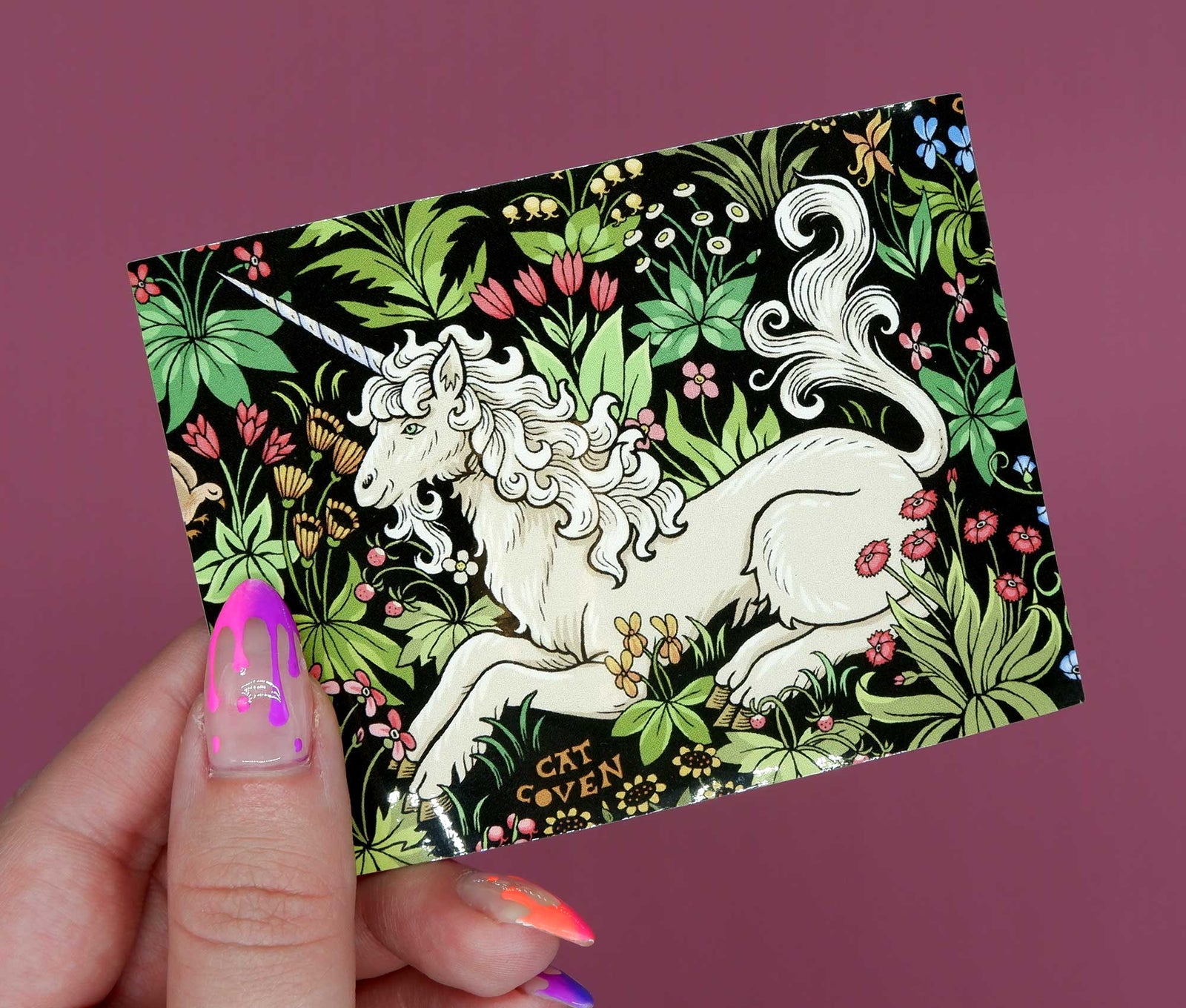 Unicorn Tapestry - Vinyl Sticker