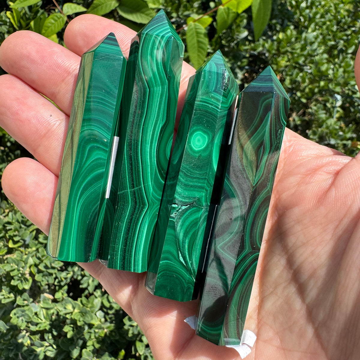 Malachite Obelisk Point | Crystal Tower for Empowerment &amp; Protection