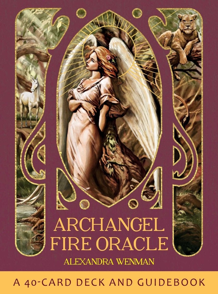Archangel Fire Oracle deck box by Alexandra Wenman with art by Aveliya Savina