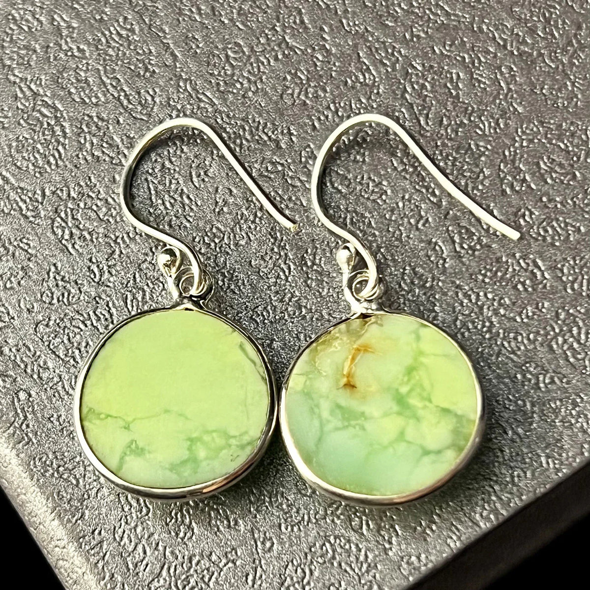 Lemon Chrysoprase Sterling Silver Earrings | Dangle Crystal Jewelry for Self-Love & Clarity