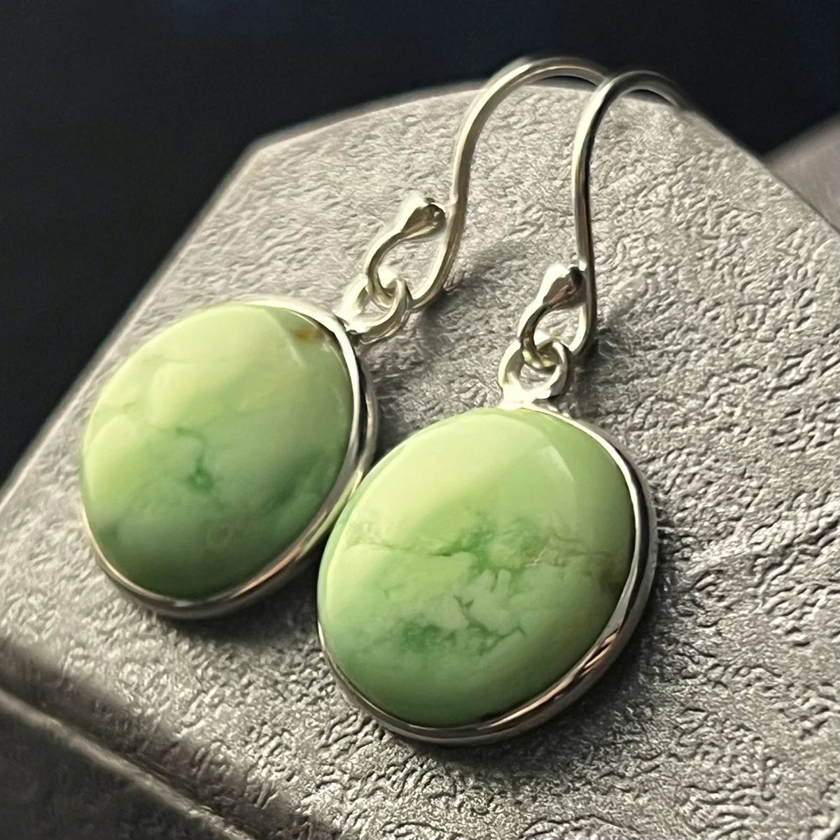 Lemon Chrysoprase Sterling Silver Earrings | Dangle Crystal Jewelry for Self-Love &amp; Clarity
