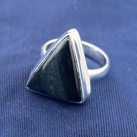 Blue Tiger Eye Sterling Silver Ring