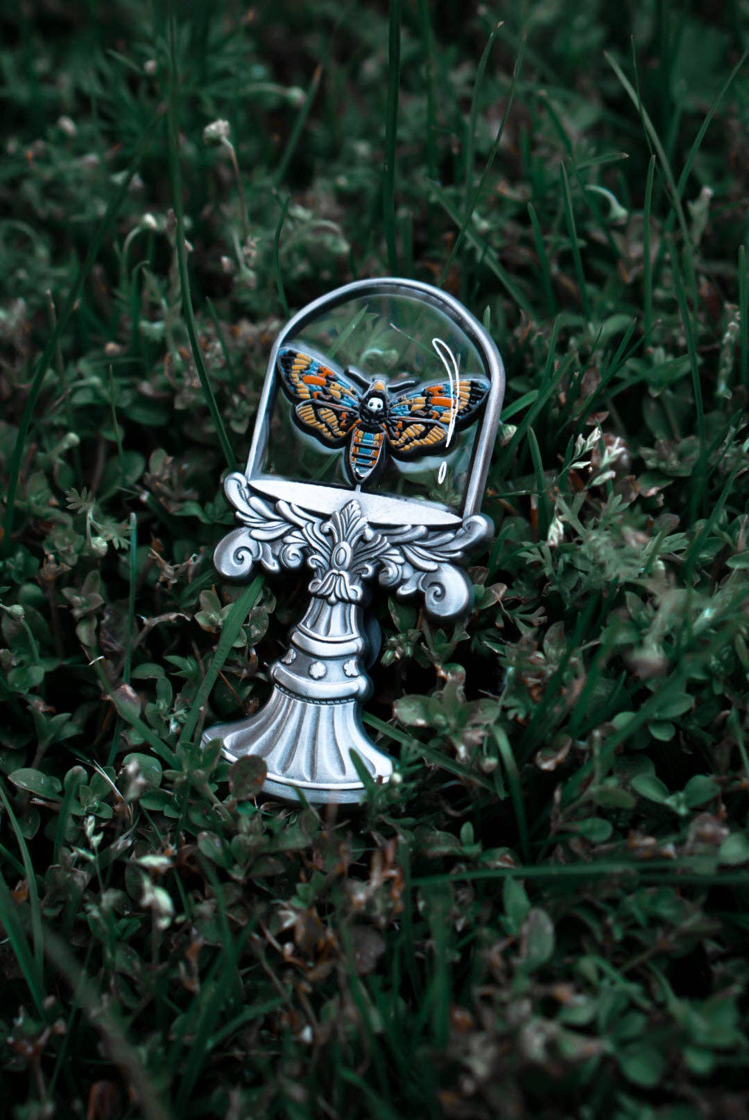 Captured Death Head Moth Pin