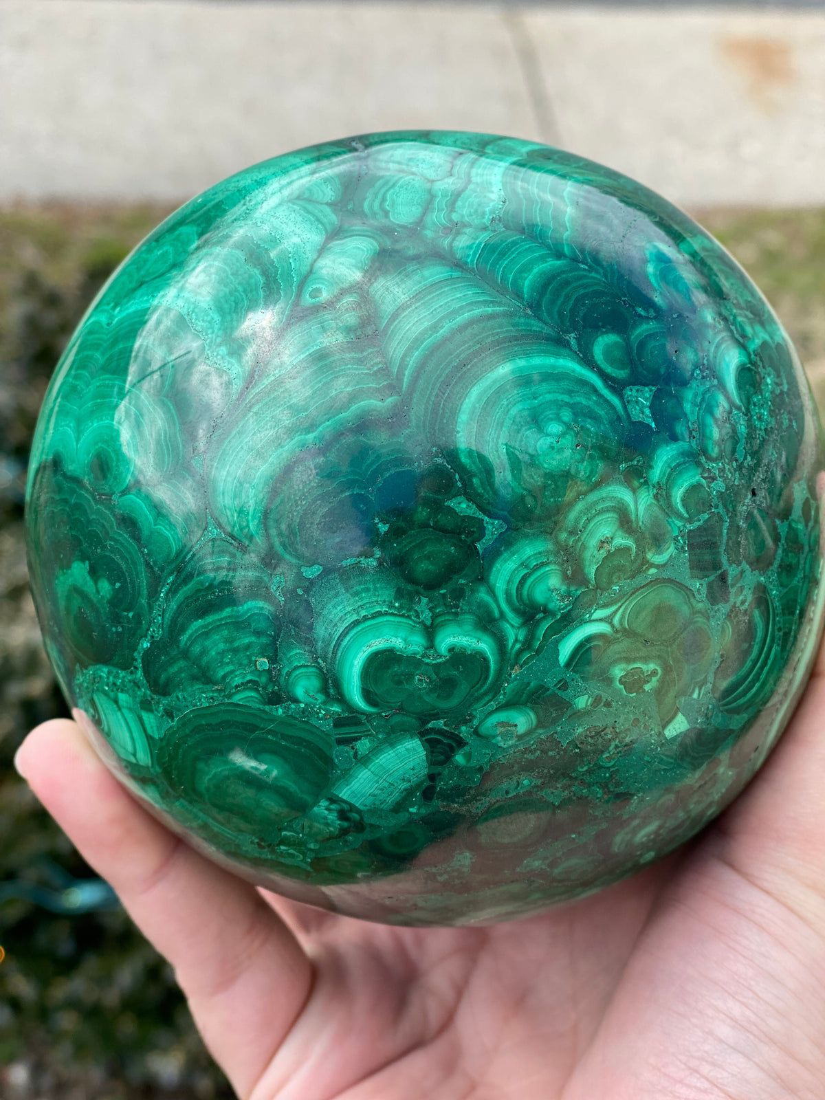 Malachite Polished Gemstone Sphere