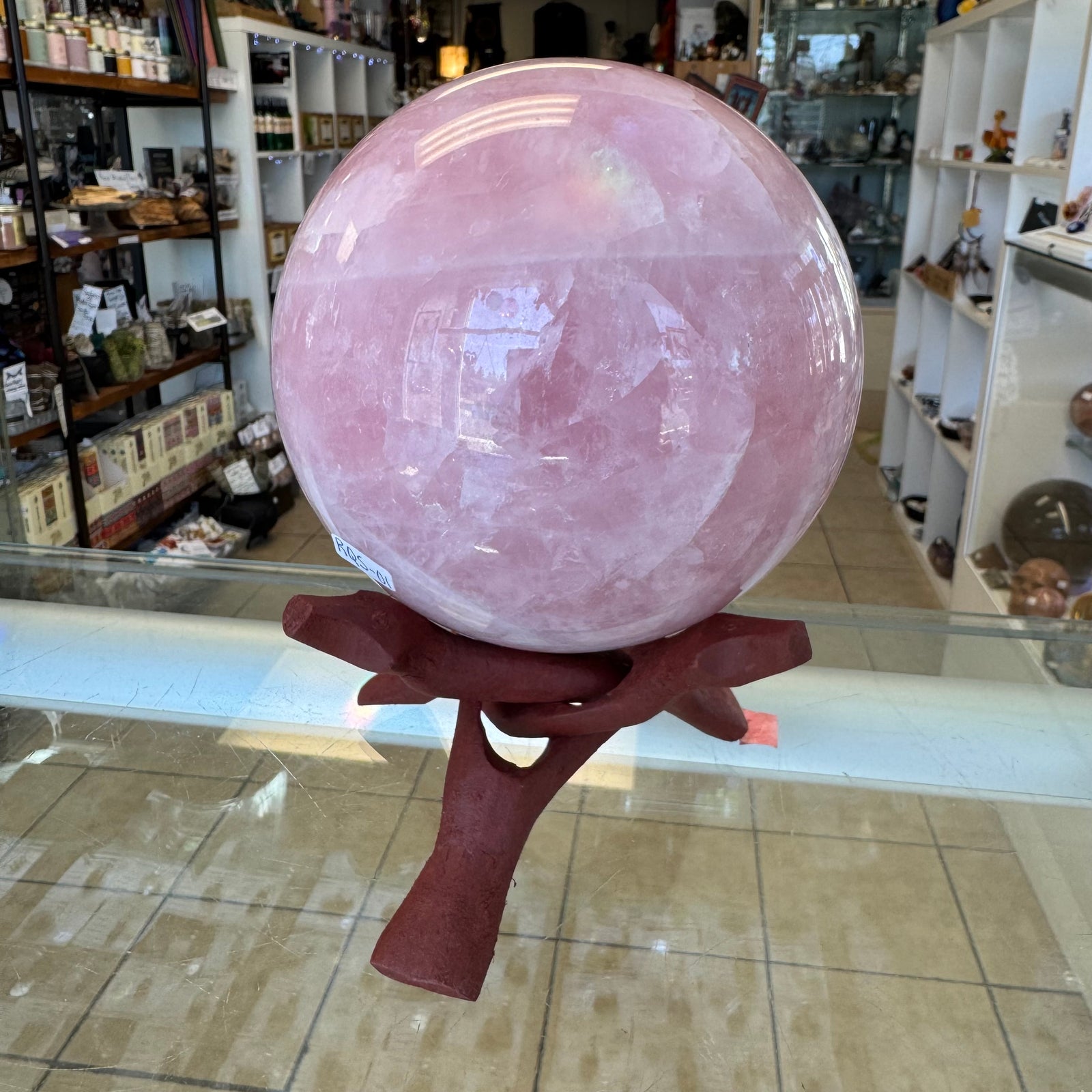 Large Rose Quartz Gemstone Sphere – Heart Healing & Unconditional Love