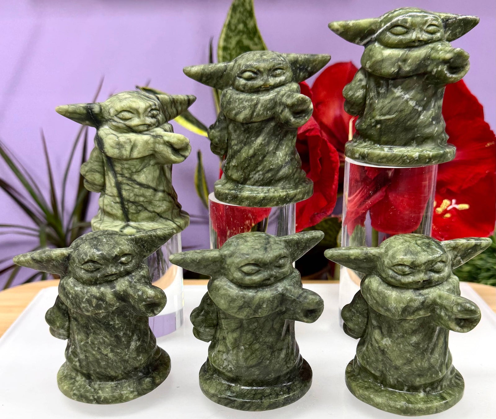Natural Nephrite Jade Yoda 8cm Healing Energy