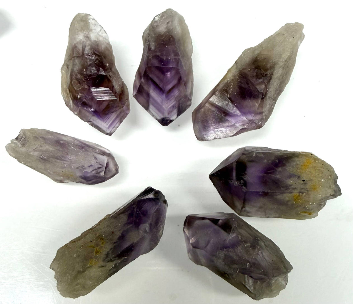 Natural Amethyst Phantom Quartz Crystal Point
